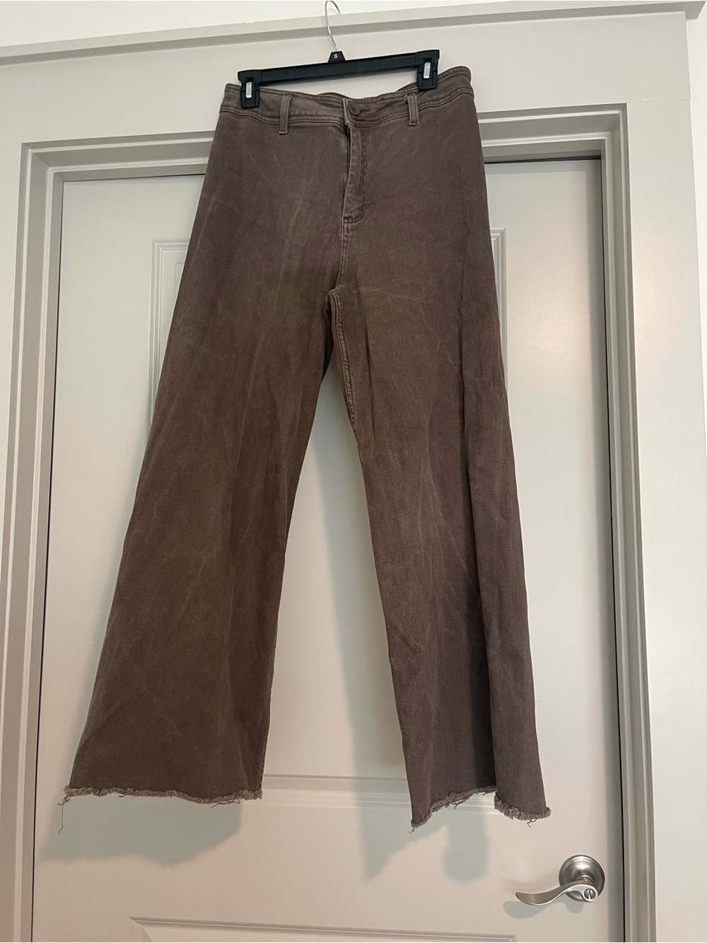 Miou Muse Wide-Leg Brown Pants